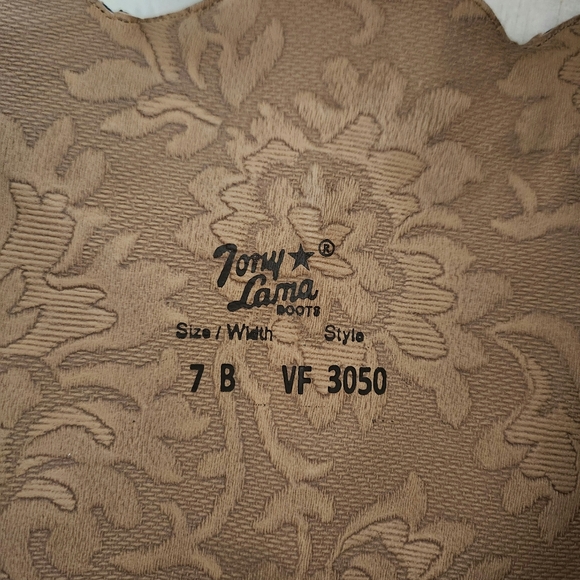 Tony Lama | Leather Riding Boots Black Size 7 Style VF3050 - Picture 5 of 7